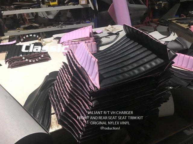 VALIANT R/T VH CHARGER FRONT AND REAR SEAT SEAT TRIM KIT ORIGINAL NYLEX VINYL
