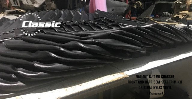 VALIANT R/T VH CHARGER FRONT AND REAR SEAT SEAT TRIM KIT ORIGINAL NYLEX VINYL
