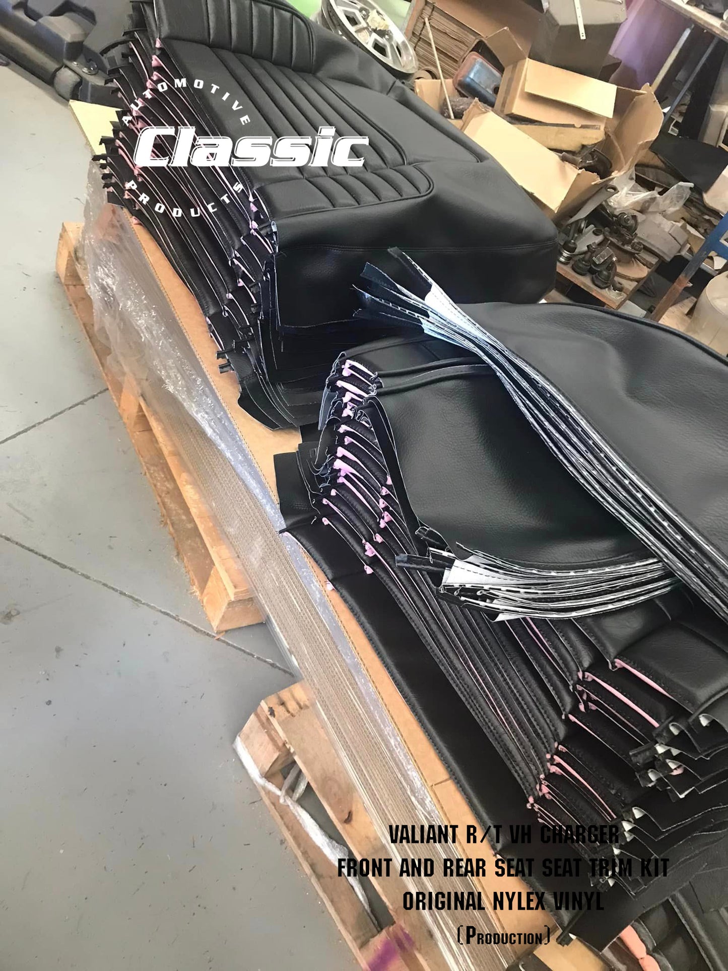 VALIANT R/T VH CHARGER FRONT AND REAR SEAT SEAT TRIM KIT ORIGINAL NYLEX VINYL