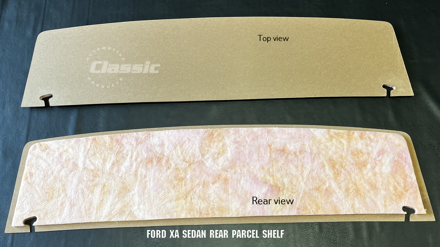 FORD XA SEDAN REAR PARCEL SHELF RAW (ready for painting or covering)